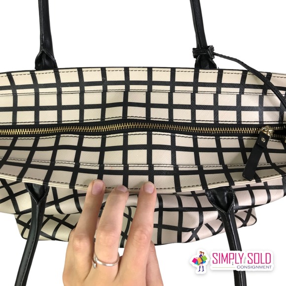 Kate Spade New York Penn Place Margareta Tote Women's Shoulder Bag Tan Black - Picture 3 of 11